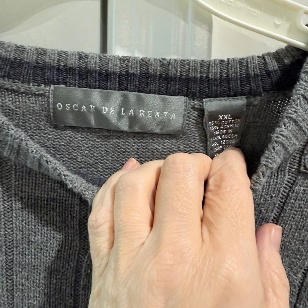Oscar de la Renta gray cable